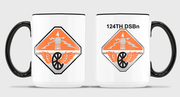 15 oz Coffee Mug- All White or White with Black Trim.