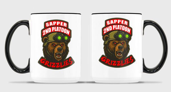 15 oz Coffee Mug- All White or White with Black Trim.