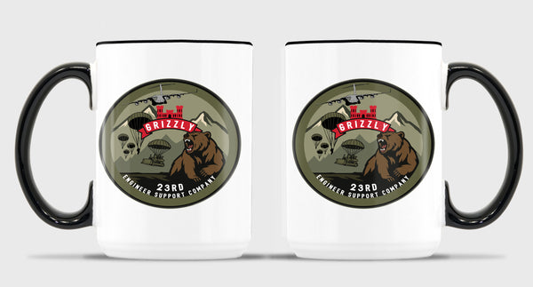 15 oz Coffee Mug- All White or White with Black Trim