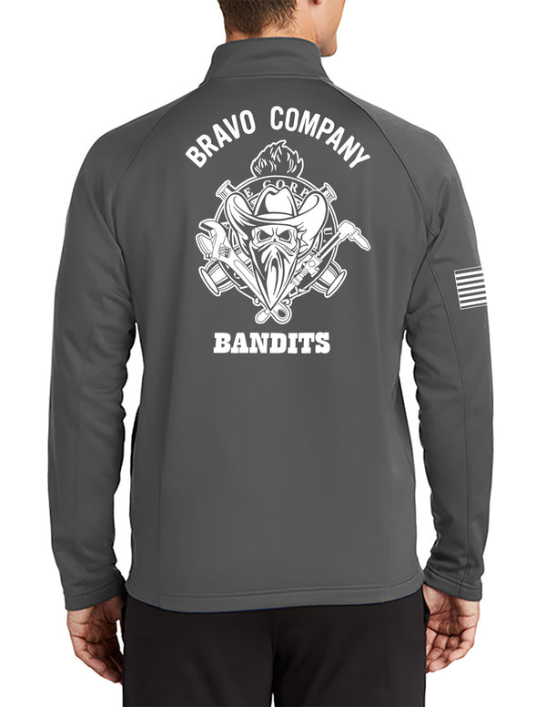 Bandits 1/4 Zip Grey Pullover Sweatshirt, White Design. This sweatshirt is NOT Approved for PT