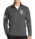 Bandits 1/4 Zip Grey Pullover Sweatshirt, White Design. This sweatshirt is NOT Approved for PT