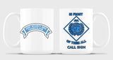 15 oz Coffee Mug- All White or White with Black Trim.