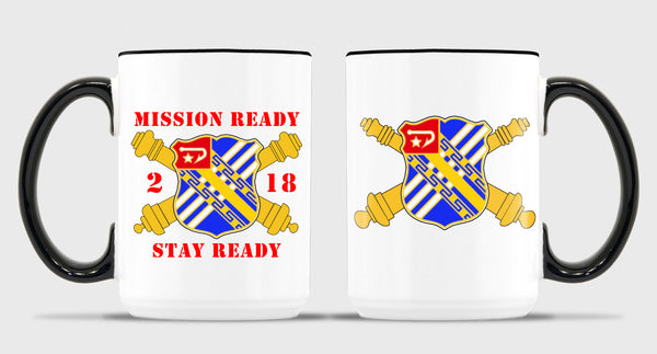 15 oz Coffee Mug- All White or White with Black Trim.