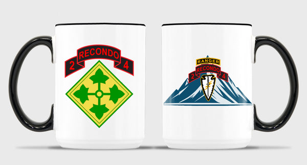 15 oz Coffee Mug- All White or White with Black Trim.