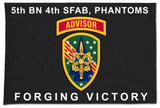 5th BN 4th SFAB Phantom Flag. Two Sided with Grommets, Perfect for Flying Outside. Comes in multiple sizes.
