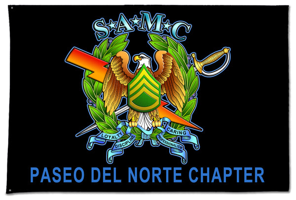 PDN SAMC 52 BEB 2-4ID Flag. One Sided with Grommets. Comes in multiple sizes.