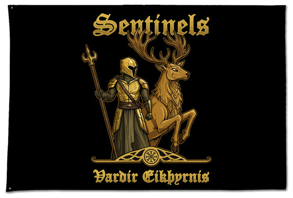 Sentinels One Sided Flag with Grommets. Comes in multiple sizes.