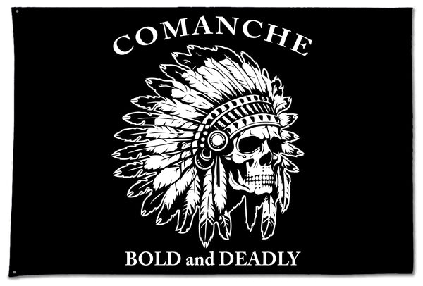 Comanche Co. Flag, Two Sided with Grommets, Perfect for Flying Outside. Comes in multiple sizes.