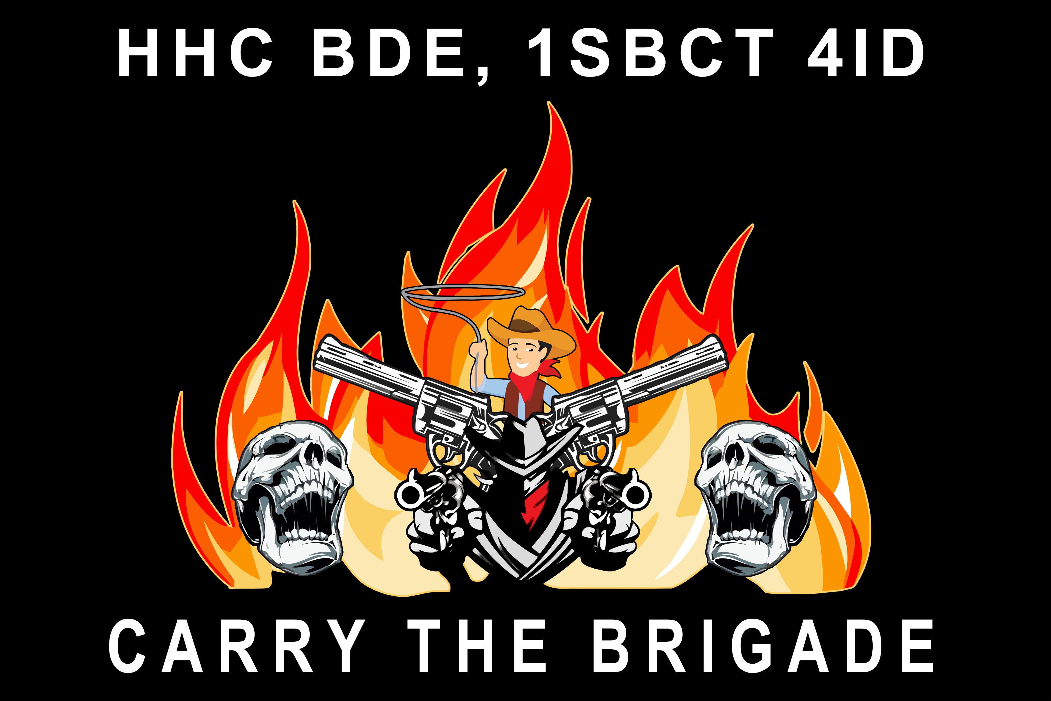 HHC BDE, 1SBCT Flag. One Sided with Grommets. Comes in multiple design ...