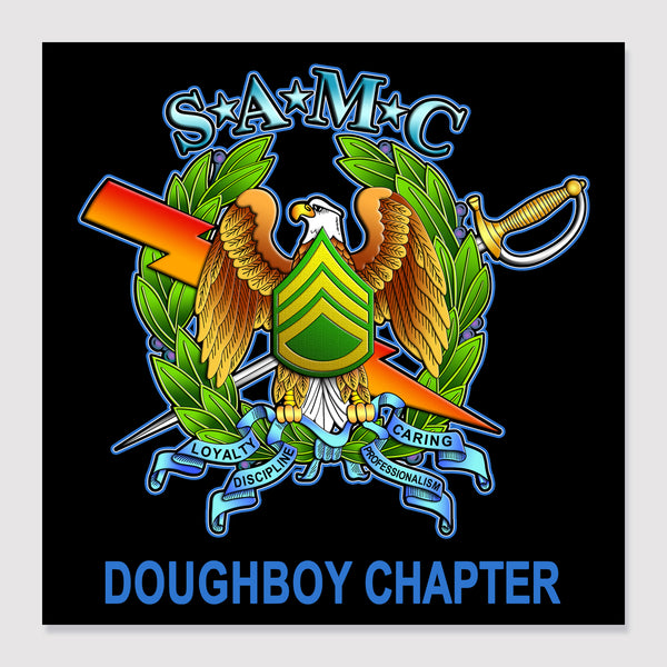 Doughboy SAMC Stickers 4"W x 4"H, Individual Stickers, comes packaged in a variety of quantities.