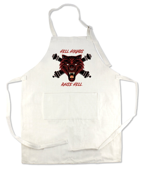 Hell Hounds Apron 33" x 25" with large front pocket.