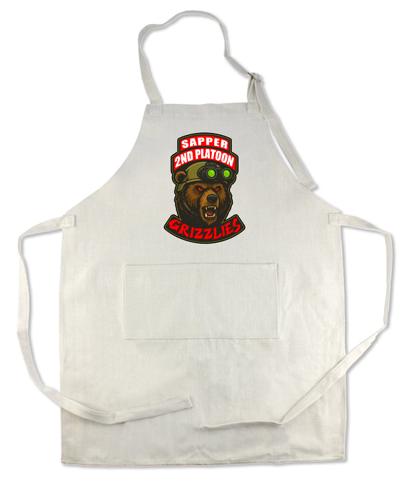 Apron 33" x 25" with large front pocket.