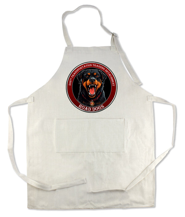 Apron 33" x 25" with large front pocket.