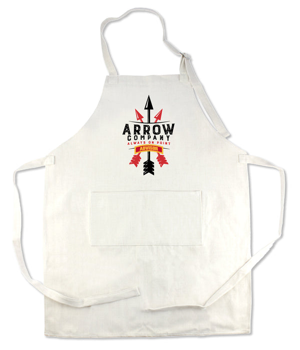 Apron 33" x 25" with large front pocket.