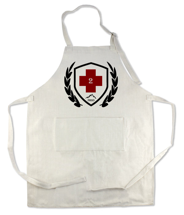 Apron 33" x 25" with large front pocket.