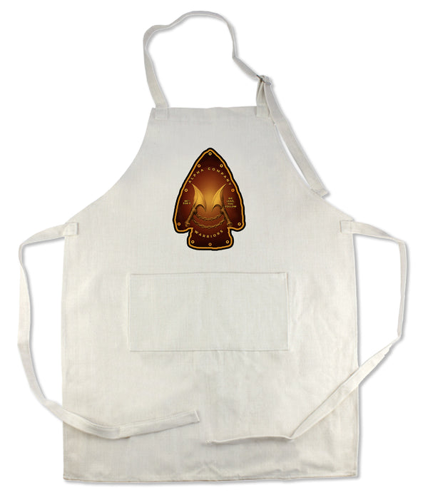 Apron 33" x 25" with large front pocket.