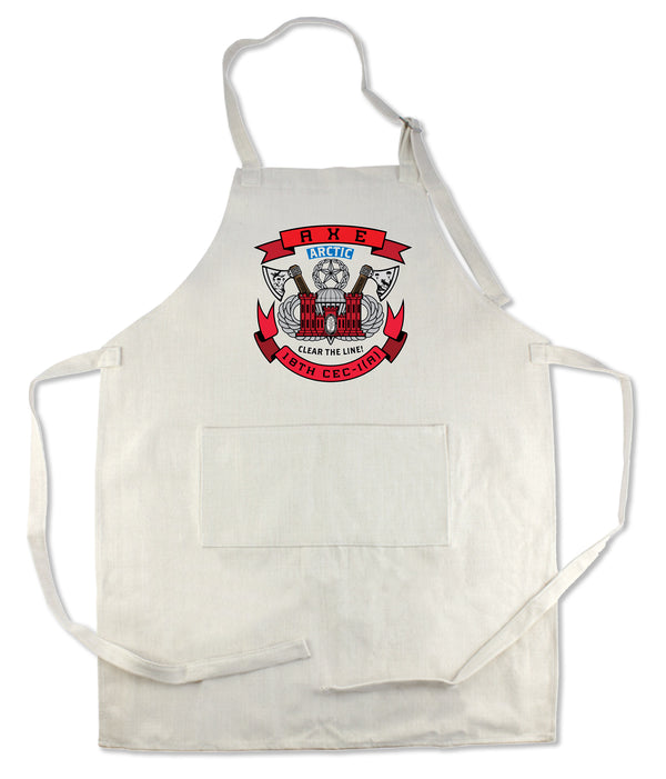 Apron 33" x 25" with large front pocket.