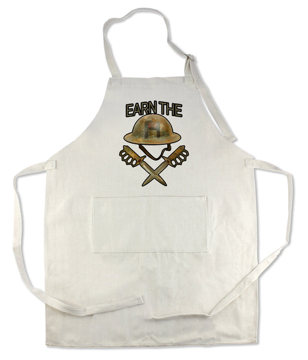 Apron 33" x 25" with large front pocket.