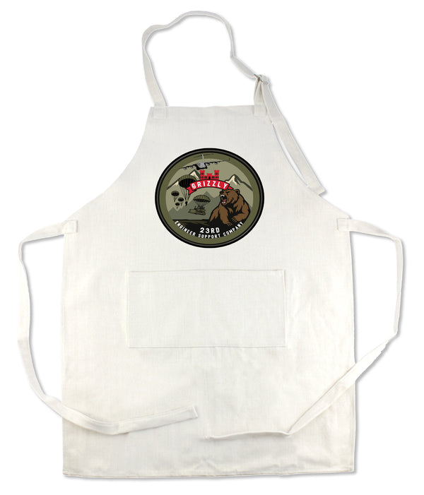Apron 33" x 25" with large front pocket.