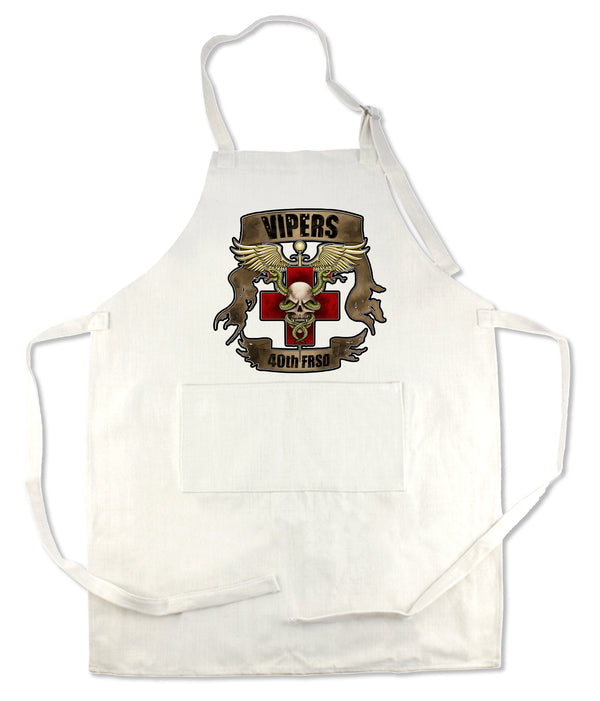 Apron 33" x 25" with large front pocket.