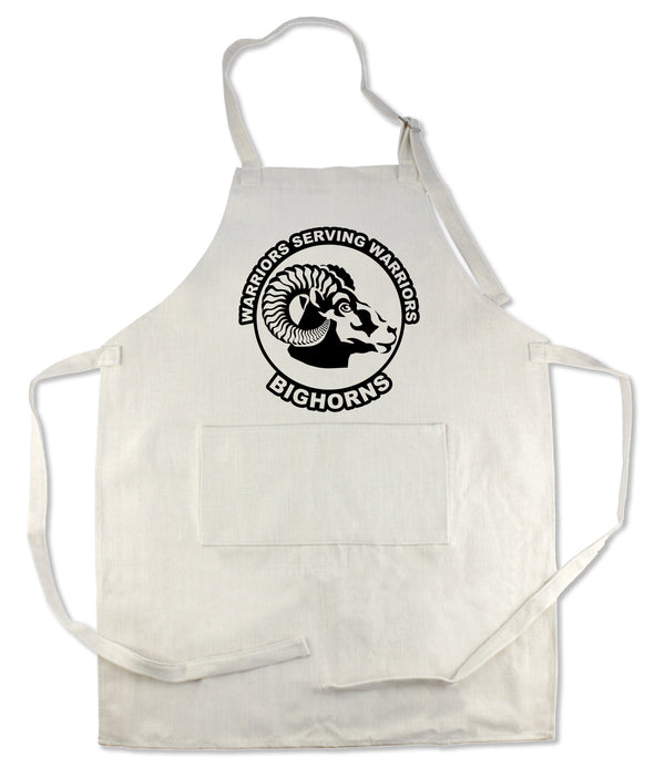 Apron 33" x 25" with large front pocket.