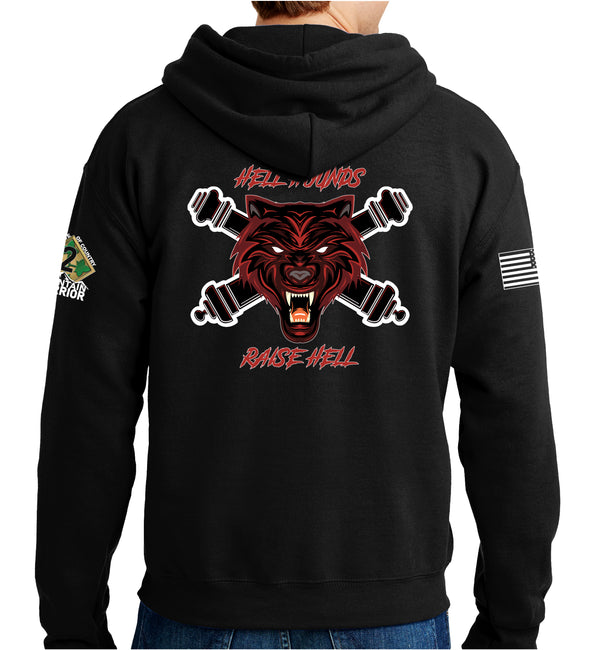 Hell Hounds Hoodie Sweatshirt. This sweatshirt is NOT approved for PT.