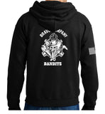 Bandits (White) Black Unisex Hoodie Sweatshirt. This sweatshirt is NOT approved for PT