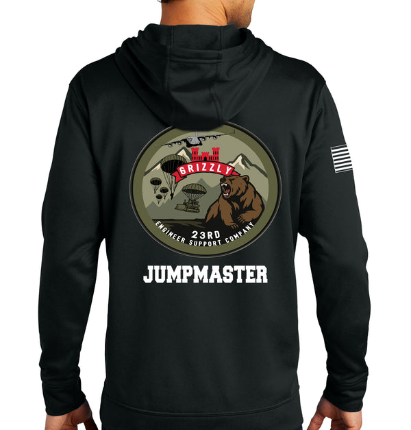 Jumpmaster Performance Unisex Hoodie Sweatshirt. (This material is lighter than the 50-50) This sweatshirt is NOT approved for PT.