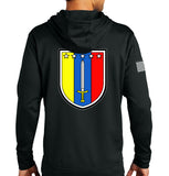 Performance Hoodie Sweatshirt. (This material is lighter than the 50-50) This sweatshirt is NOT approved for PT.