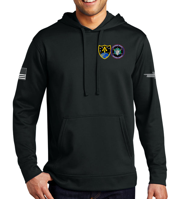 ARMY & NSDC Performance Hoodie Sweatshirt. (This material is lighter than the 50-50) This sweatshirt is NOT approved for PT.