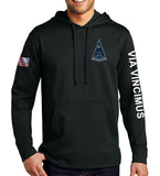 Performance Hoodie Sweatshirt , Text Down Sleeve. (This material is lighter than the 50-50) This sweatshirt is NOT approved for PT.