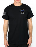 50-50 Blend Black Unisex PT Short Sleeve Shirt. Approved for PT.