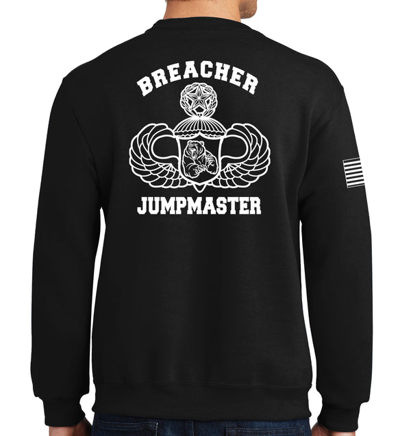 Jumpmaster Breacher 50-50 Blend Crewneck Unisex Sweatshirt. This shirt IS approved for PT. Must Hold Rank of Jumpmaster.