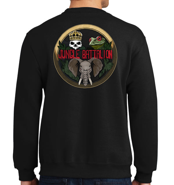 Jungle Back 50-50 Blend Crewneck Unisex Sweatshirt. This shirt IS approved for PT.