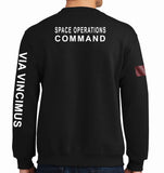 50-50 Blend Crewneck Unisex Sweatshirt (Text Down Sleeve). This shirt IS approved for PT.