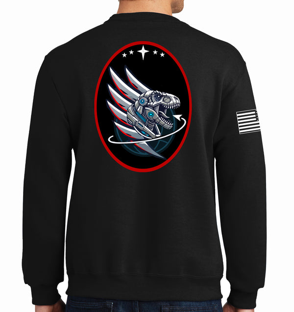 T-REX 50-50 Blend Crewneck Unisex Sweatshirt. This shirt IS approved for PT.