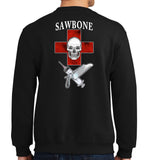 Sawbone Lethal Gear Black Unisex PT Sweatshirt. This sweatshirt IS Approved for PT