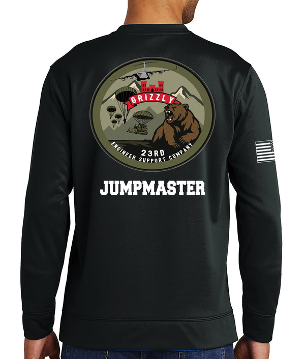 Jumpmaster Polyester Crewneck Unisex Sweatshirt. This shirt IS approved for PT.