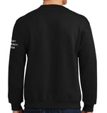 50-50 Blend Crewneck Unisex Sweatshirt. Plain Back