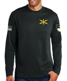 Polyester Crewneck Unisex Sweatshirt (Text Down Sleeve). This shirt IS approved for PT.