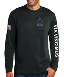 Polyester Crewneck Unisex Sweatshirt (Text Down Sleeve). This shirt IS approved for PT.