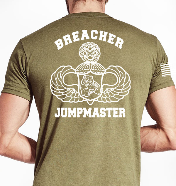 Jumpmaster Breacher Coyote Tan 50-50 Blend Unisex Shirt. This shirt is NOT approved for PT. Must Hold Rank of Jumpmaster.