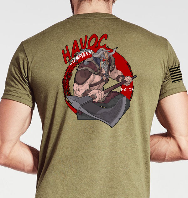 HAVOC Coyote Tan Unisex Shirt. This shirt is NOT approved for PT.