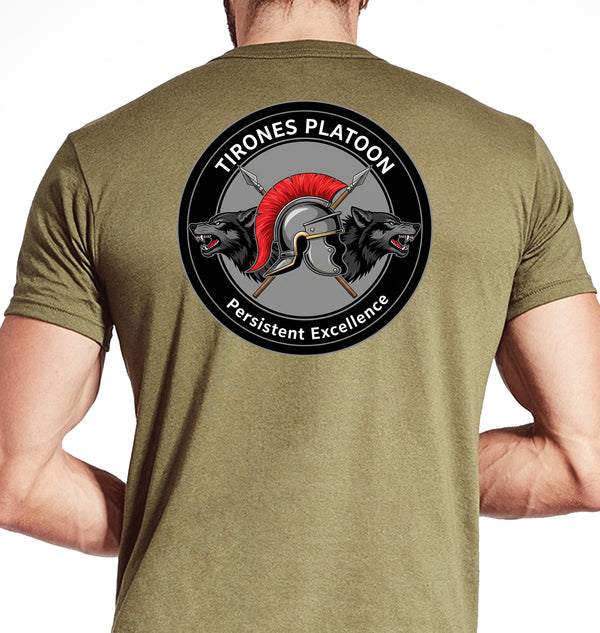 TIRONES PLT Coyote Tan Unisex Shirt. This shirt is NOT approved for PT.