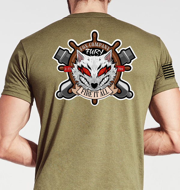 Fox Co. Coyote Tan Unisex Shirt. This shirt is NOT approved for PT.