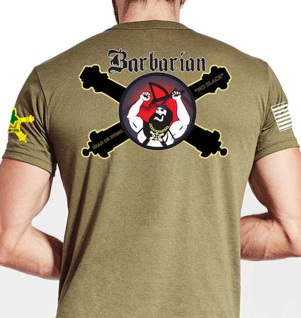 Barbarian Coyote Tan Unisex Shirt (Black Design). This shirt is NOT approved for PT