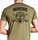 Mortar Coyote Tan Unisex Shirt (Black Design). This shirt is NOT approved for PT