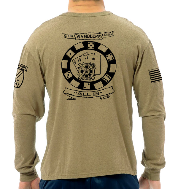 Coyote Tan LS Unisex Shirt. This shirt is NOT approved for PT.