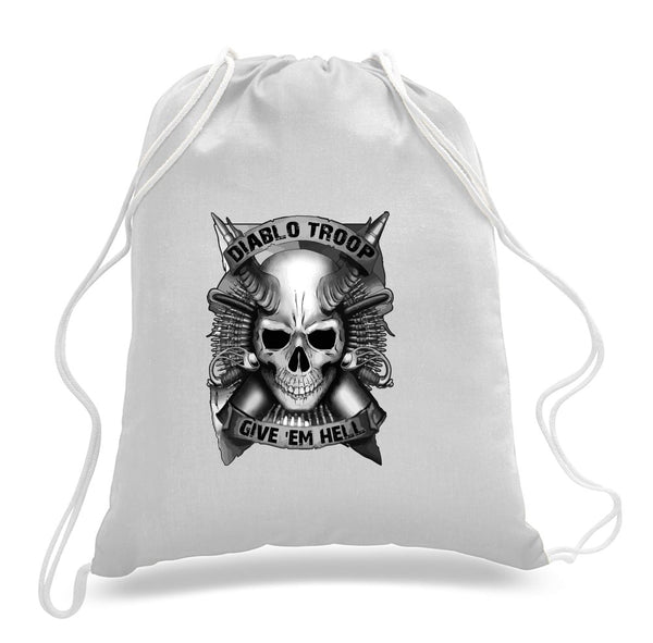 Cotton Canvas Draw String Bag- Comes in White and Black.