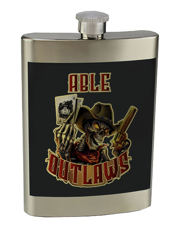 Able 8 oz. Stainless Steel Flask with screw on lid.